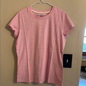 Isaac Mizrahi Pink Fitted Short Sleeve T-Shirt